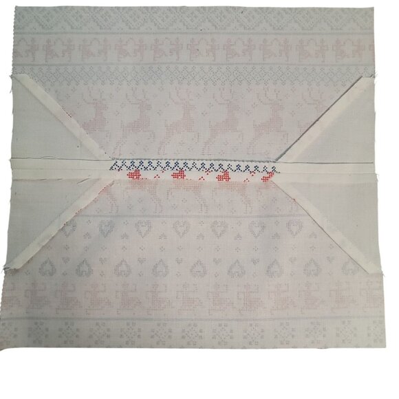 Snowball 14 Completed Quilting Blocks 10" Nordic Design Cotton Fabric Squares - Picture 12 of 16